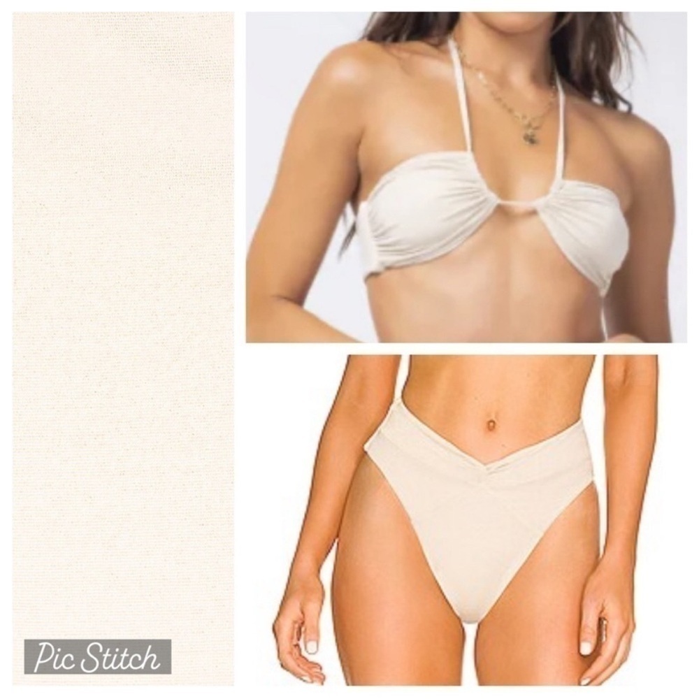 L*Space Bone Shimmer High Waisted Bikini